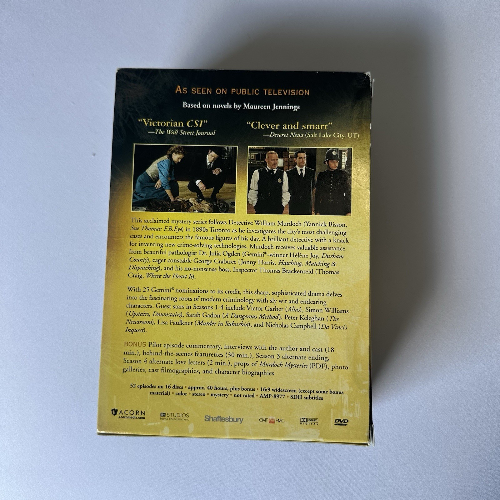 Murdoch Mysteries Seasons 1-4 DVD Collection Box Set 16 Discs Acorn TV Mystery