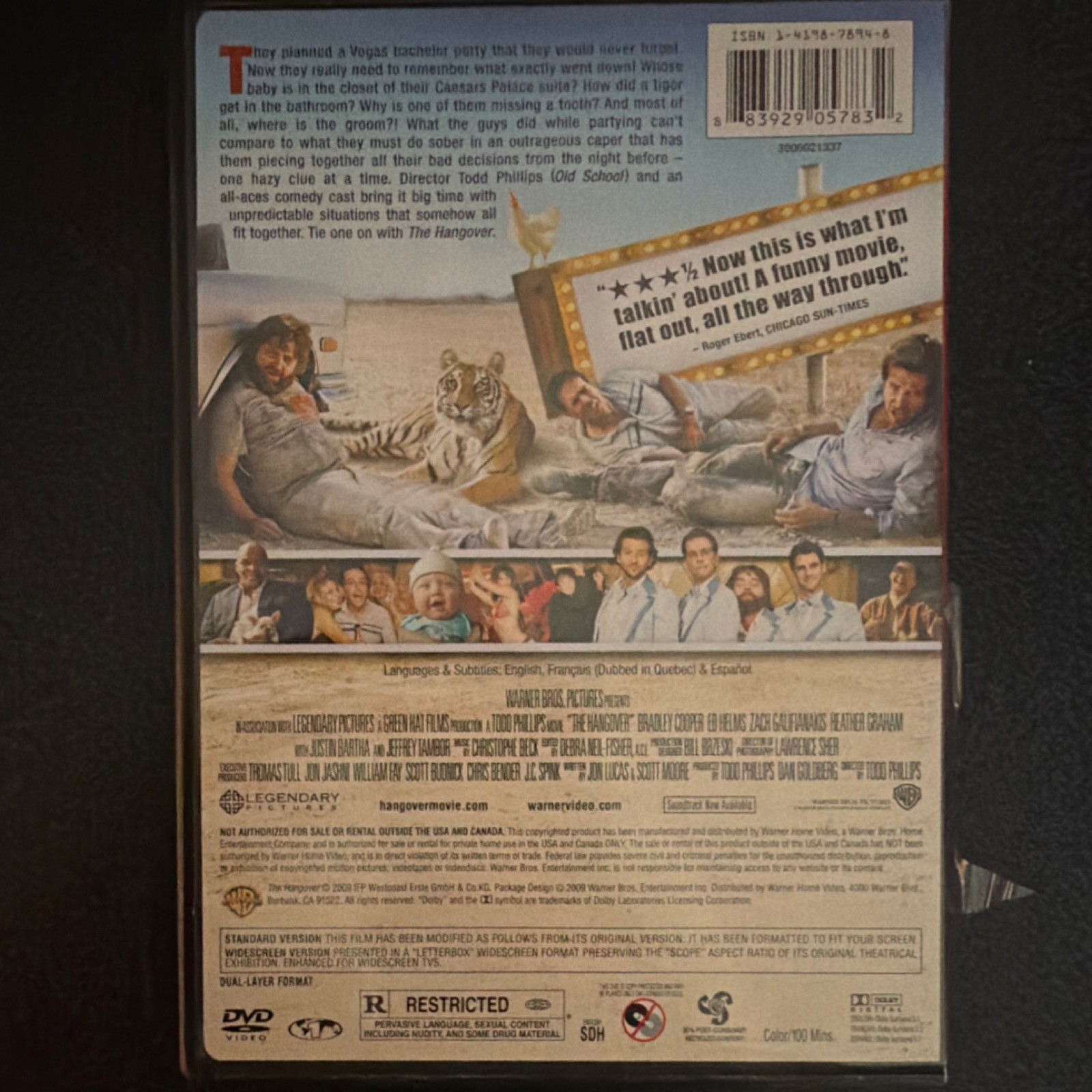 Warner Bros Pictures The Hangover DVD Comedy English/French/Spanish