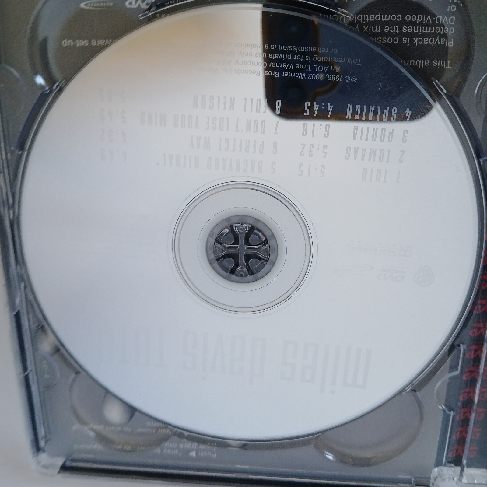 Miles Davis Tutu DVD Audio Disc 2002 Warner Bros Advanced Resolution