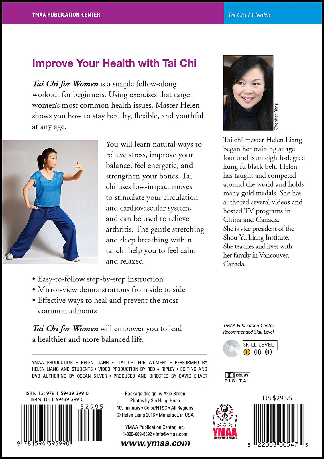 Tai Chi for Women Beginner Exercises with Master Helen Liang (YMAA) Chi…
