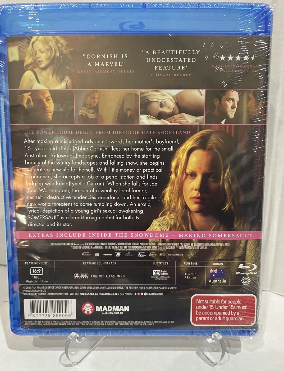 Somersault (2004) Abbie Cornish Blu-Ray BRAND NEW (Playable in USA)