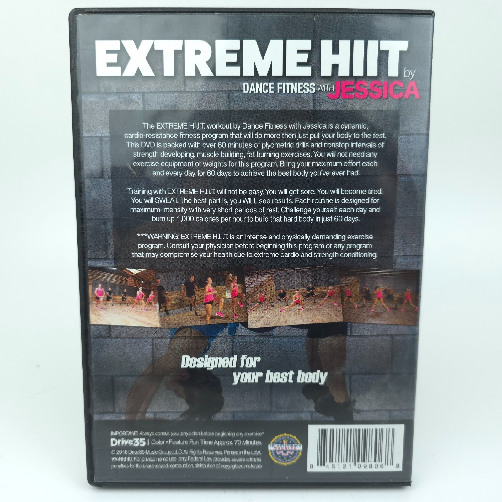 2016 Dance Fitness w/ Jessica Extreme HIIT DVD 60 Day Total Body Workout *CLEAN*