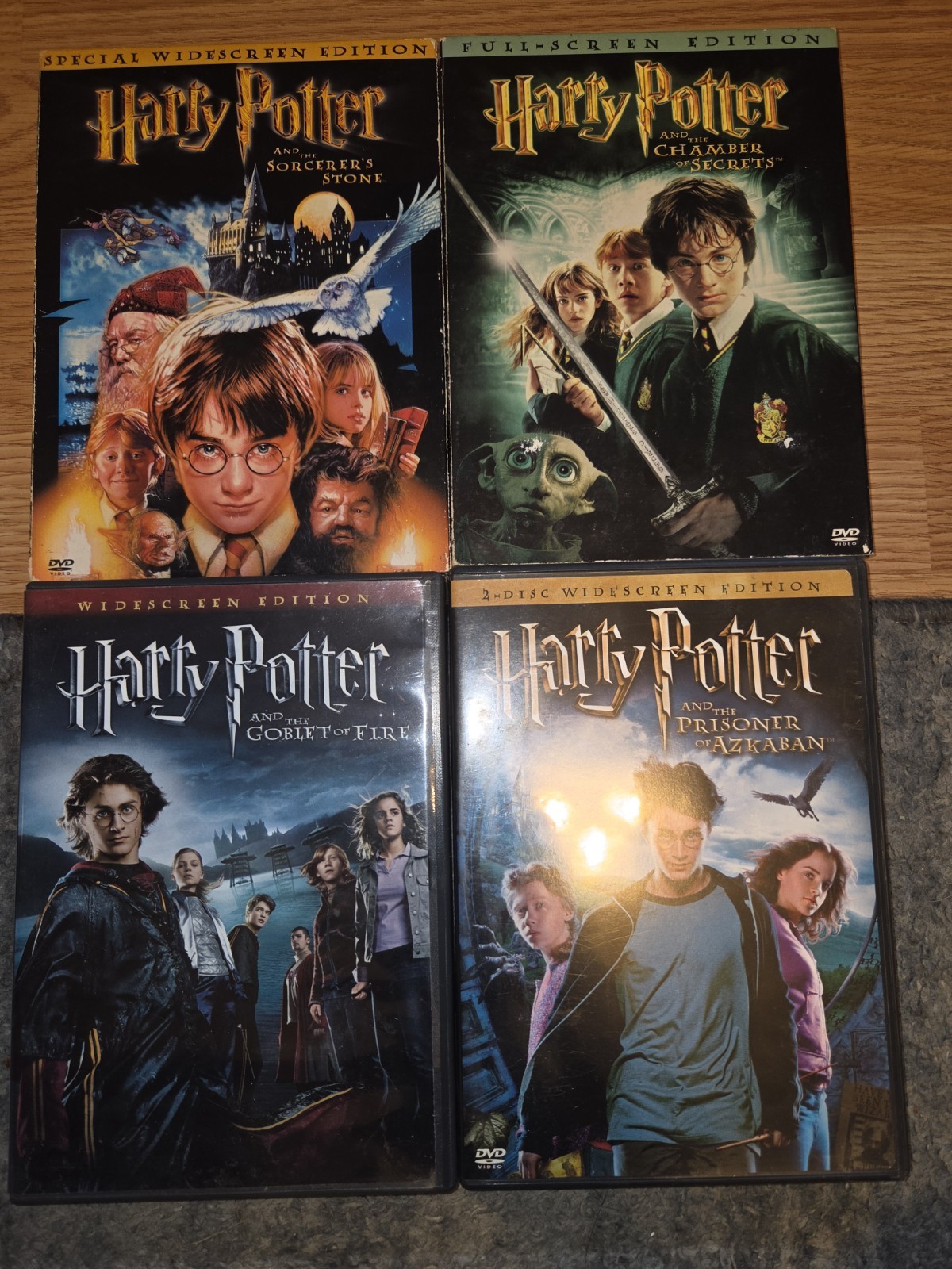Harry Potter DVD Movie Lot Widescreen/Full Screen 1-4 Sorcerer’s-Goblet