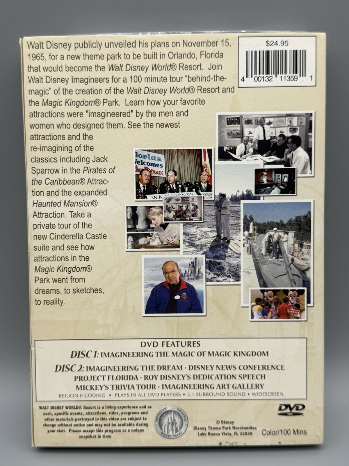 Magic Kingdom Imagineering the Magic Disney Florida DVD Documentary NEW & SEALED