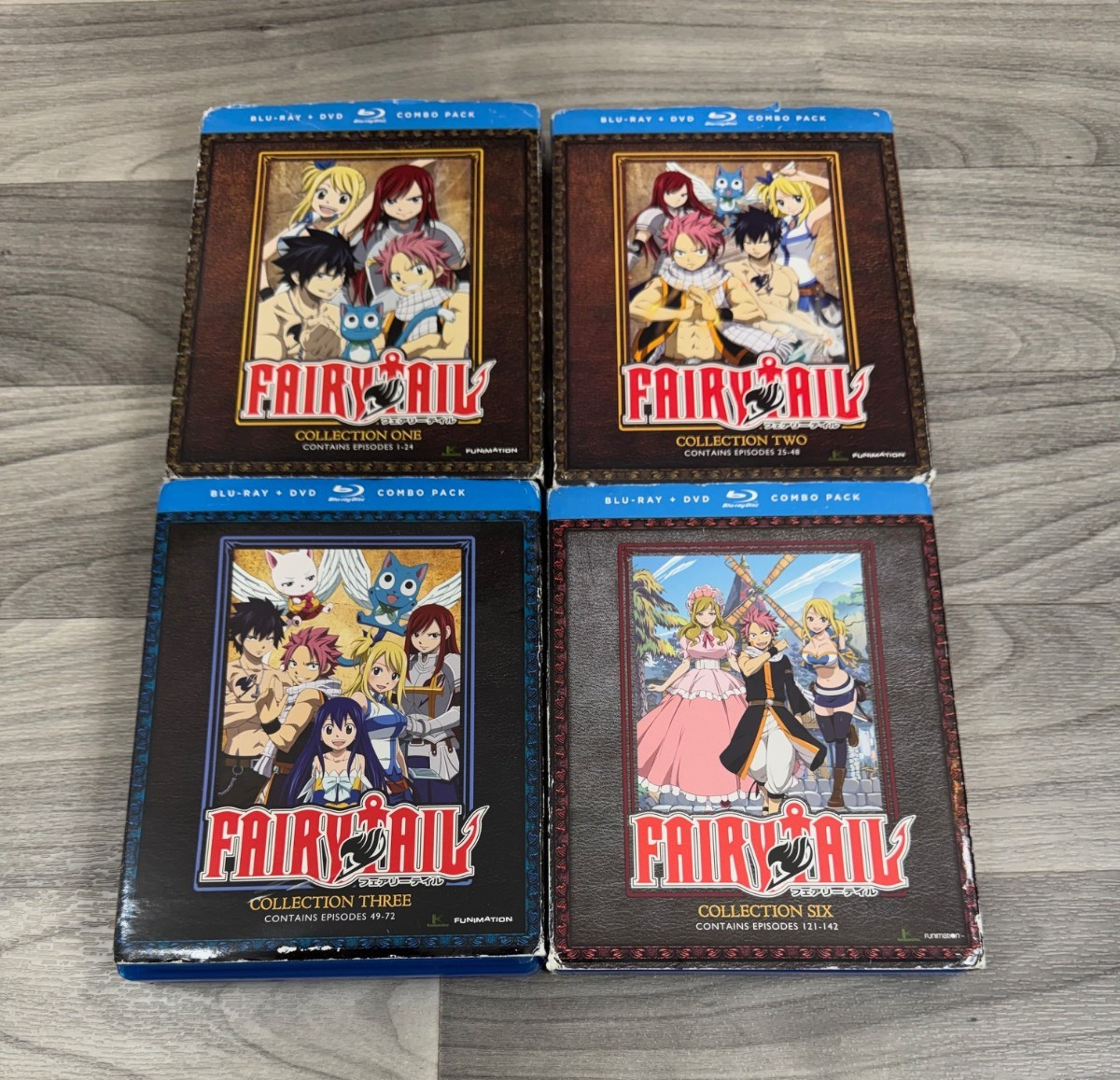 FAIRY TAIL COLLECTION 1-3 + 6 DVD BLU-RAY COMBO PACK SET LOT 1-72 121-142 ANIME