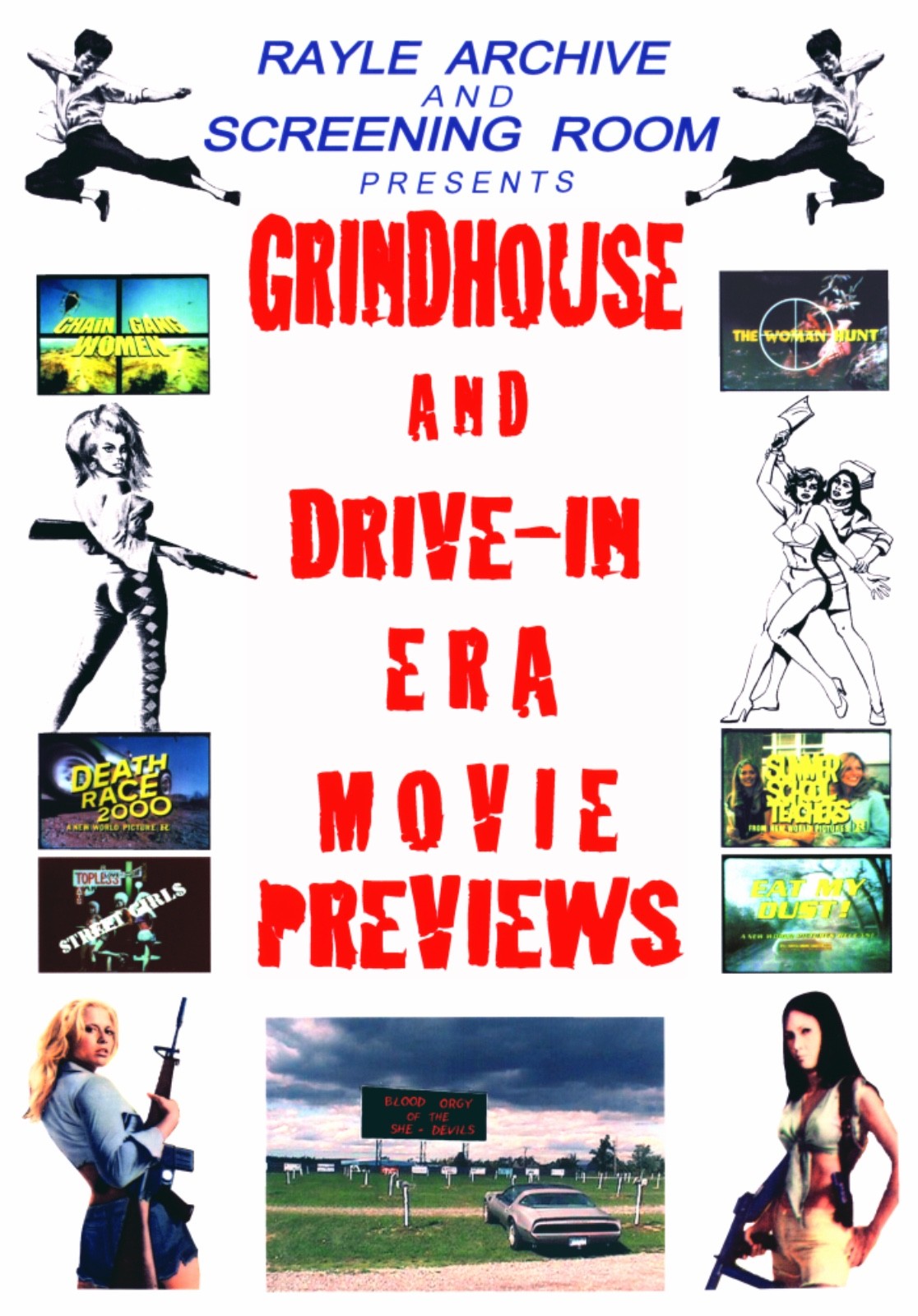 GRINDHOUSE AND DRIVE-IN ERA MOVIE PREVIEWS – DVD – 104 in all !