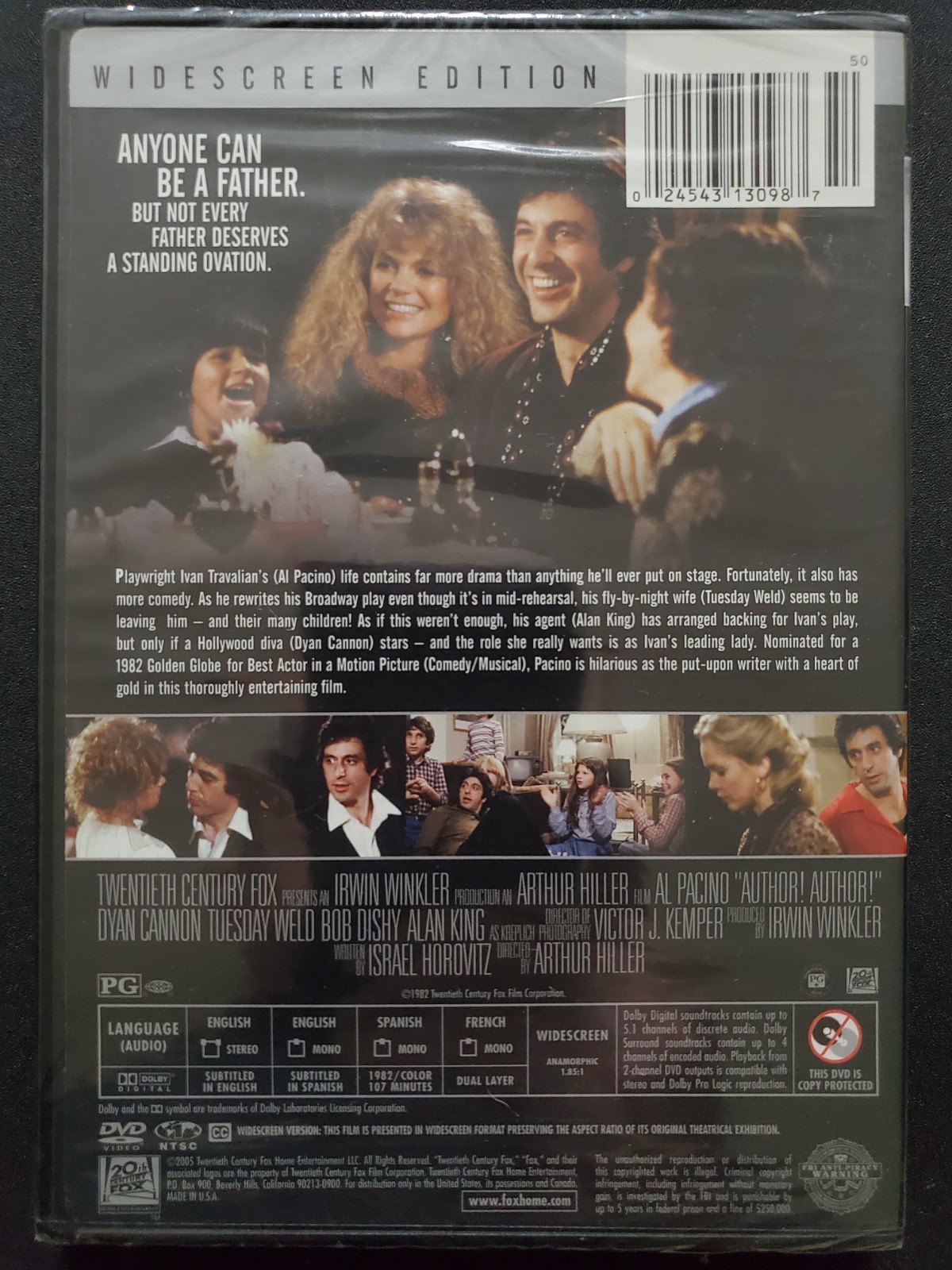 Author! Author! DVD Al Pacino, Dyan Cannon 1982 Region 1 NEW SEALED OOP