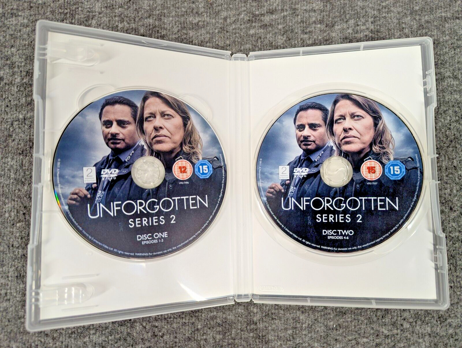 Unforgotten DVD Seasons 1-2 Nicola Walker – Regions 2 & 4 – EUC