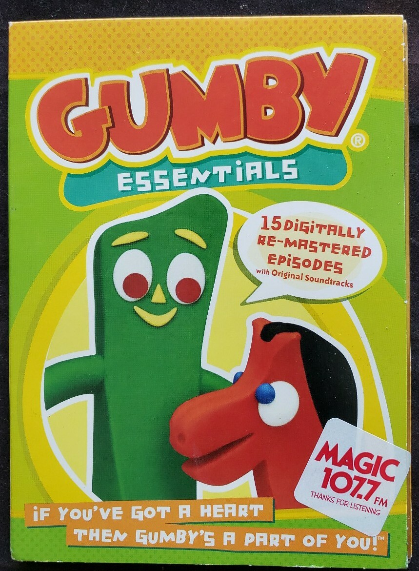 Gumby Essentials – Vol. 1 (DVD, 2007) 15 Episodes Tested 100% Guaranteed VGC