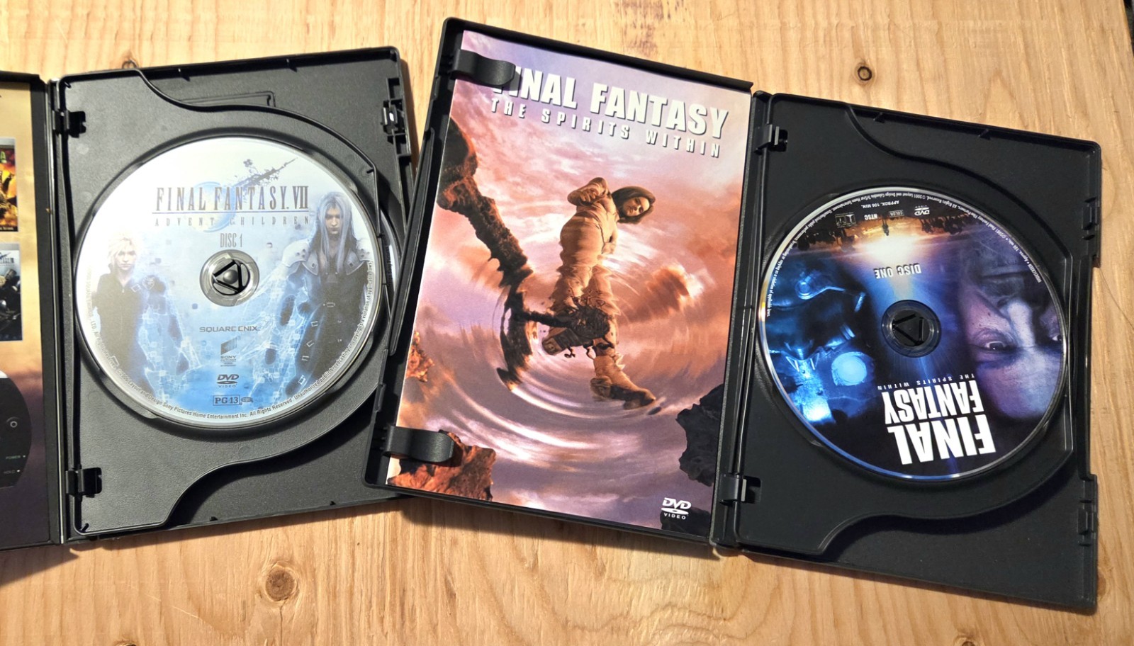 Final Fantasy VII Advent Children 2-Disc + Spirits Within DVD Lot