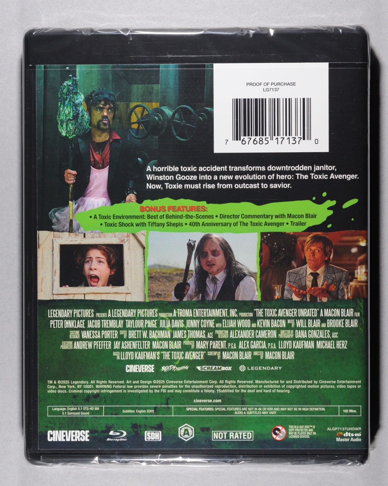The Toxic Avenger (1984) [Lenticular Slipcover, 4k] Free Box Shipping! Sealed