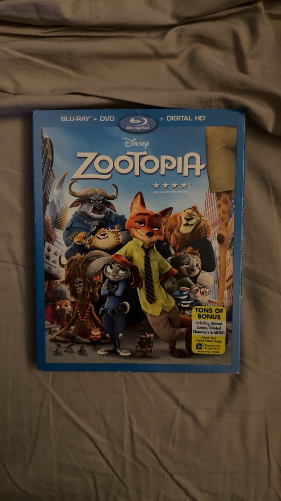 Disney Zootopia 2-Disc Set ( Blu-ray,DVD, 2016) With RARE SLIPCOVER