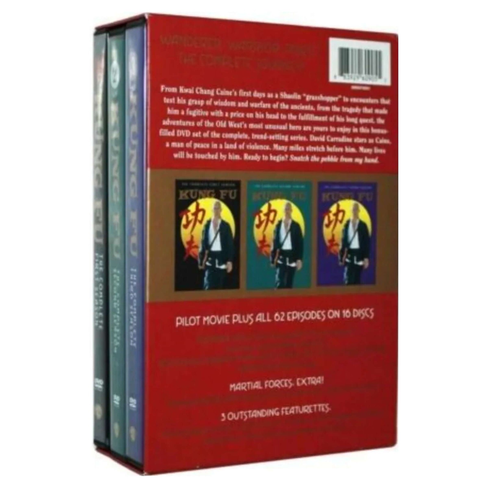KUNG FU The Complete Series Collection Seasons 1-3 (DVD 16-Disc) – 1 2 3 – USED