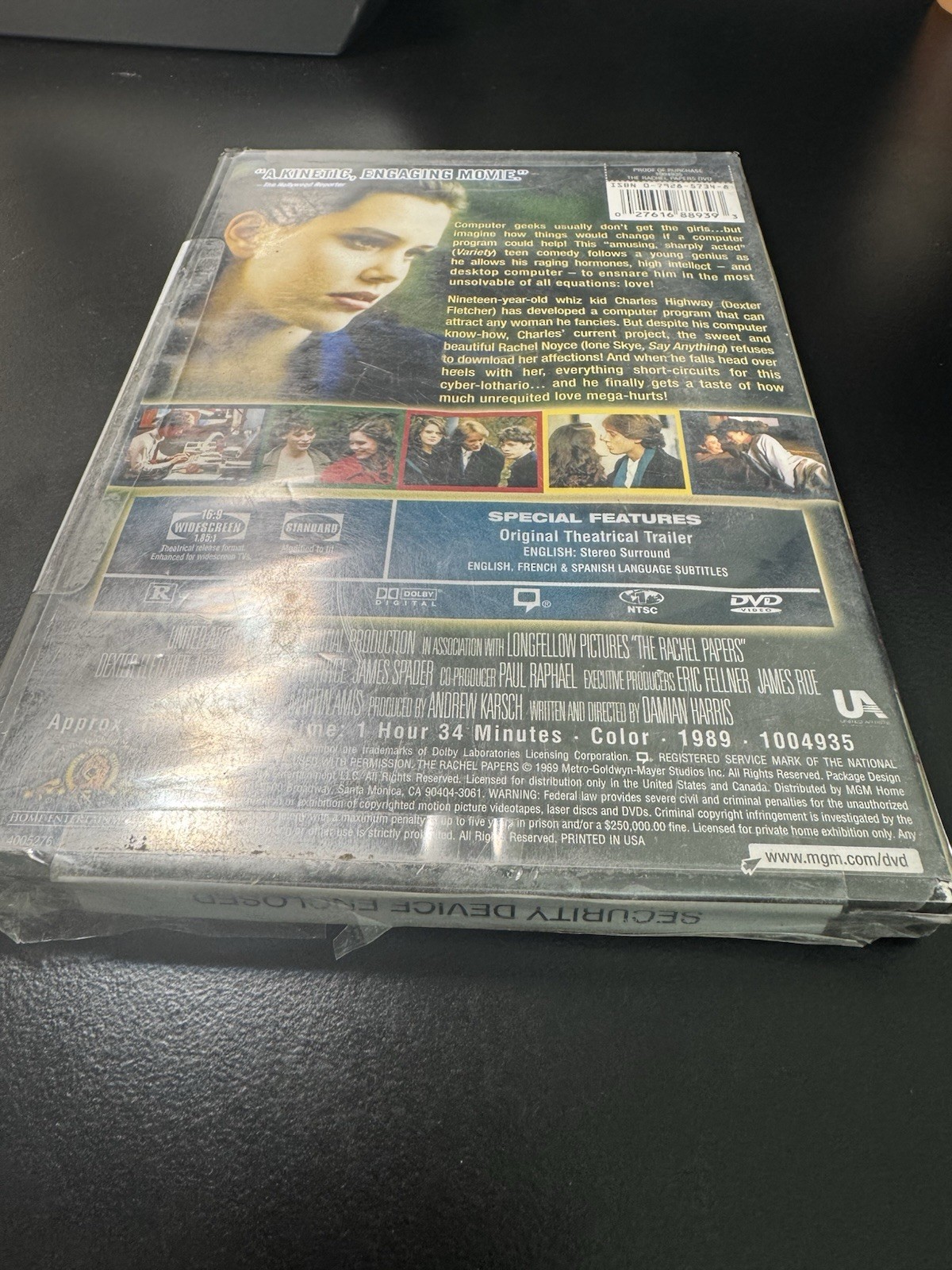 The Rachel Papers (DVD, 2003) James Spader New