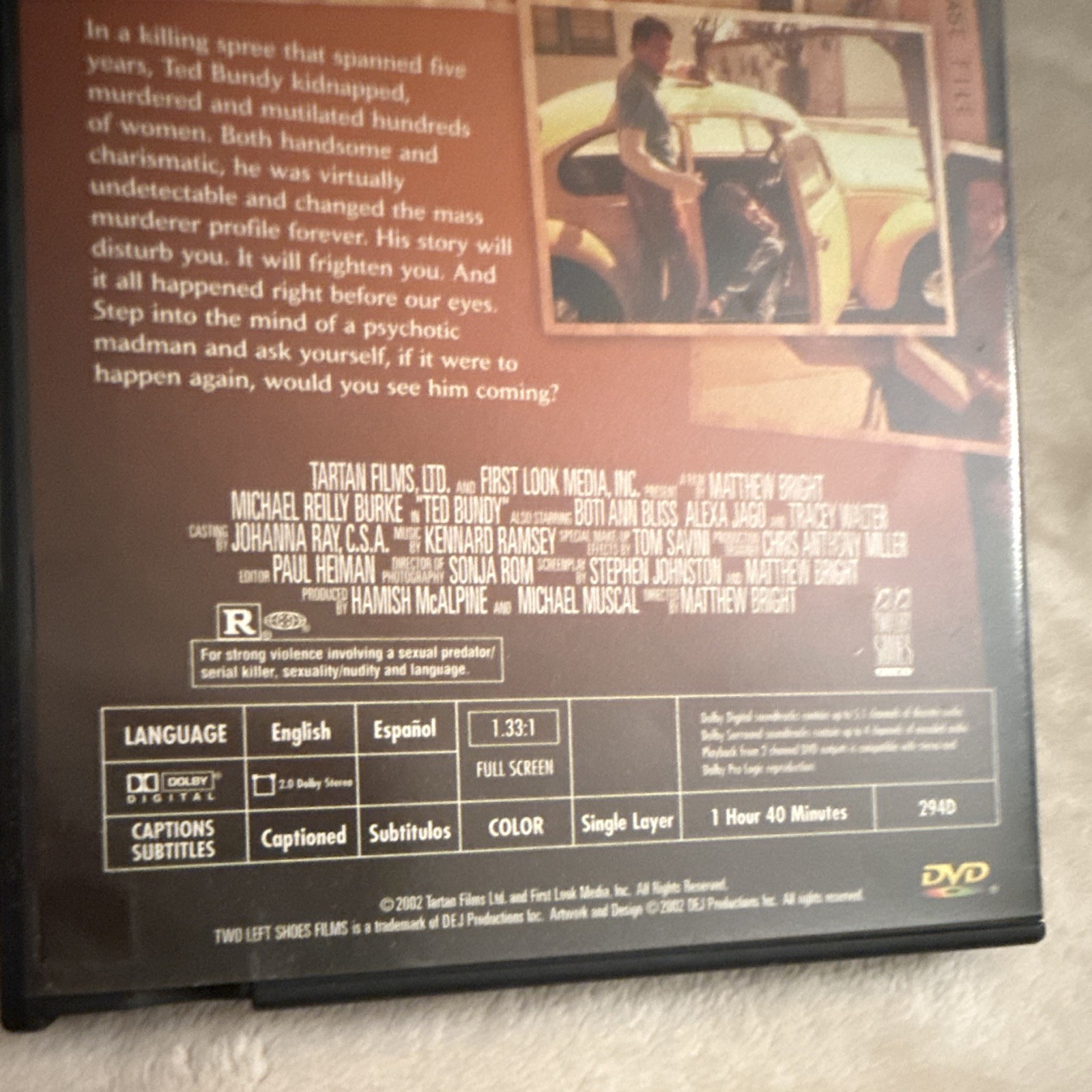Ted Bundy (2002) DVD R Full Screen 1.33:1 100, Captioned, BLOCKBUSTER COPY
