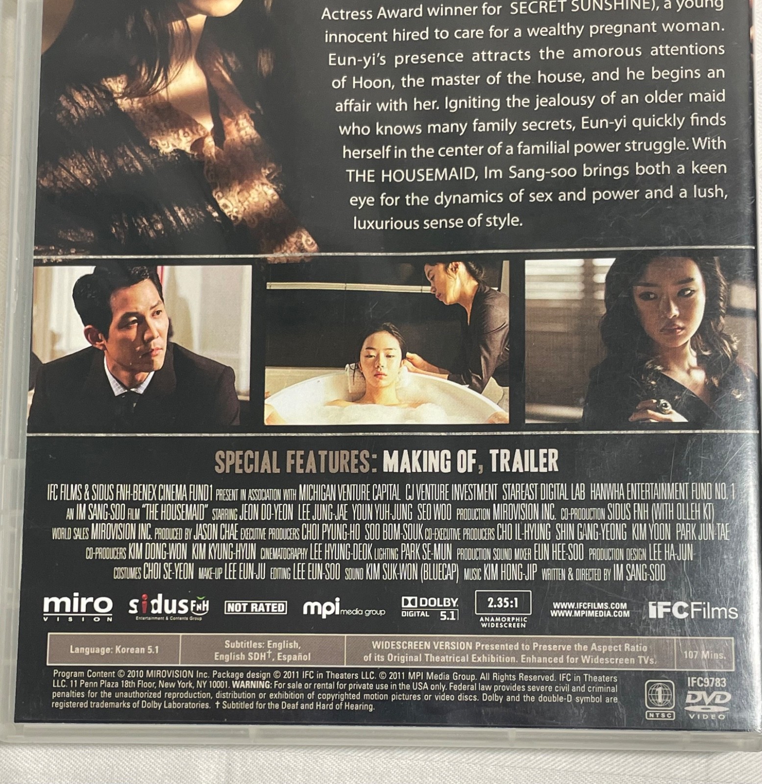 The Housemaid Korean Movie DVD Thriller Drama South Korea English Subtitles