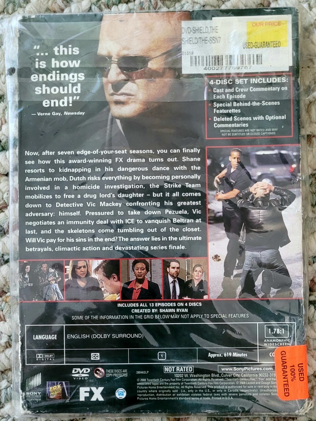 The Shield – Complete Seventh Season: The Final Act (DVD, 2009, 4-Disc Set)