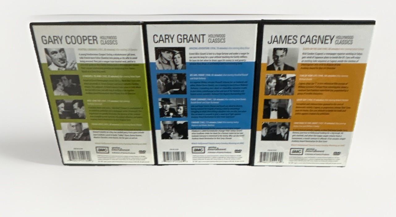 AMC Hollywood Classics 3 DVD Lot Cary Grant Gary Cooper James Cagney Films