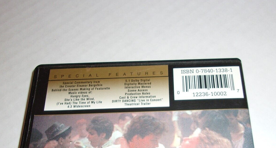 Dirty Dancing DVD 2000 Color Widescreen 105 minutes Collector Edition pre-owned