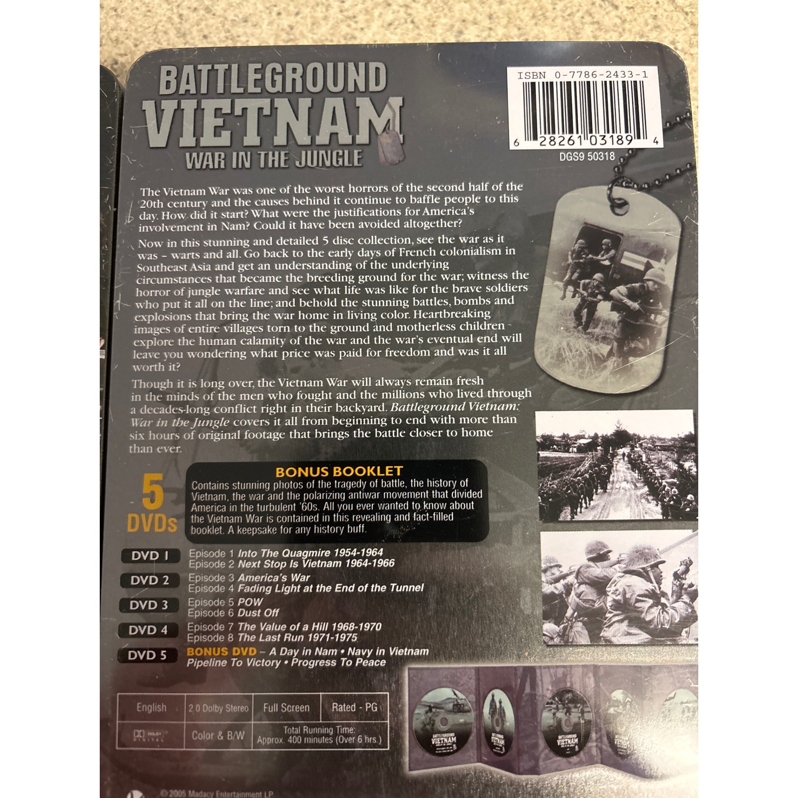Lot (3)Military History DVD WWII Battlefront Vietnam War Century of Warfare Tins