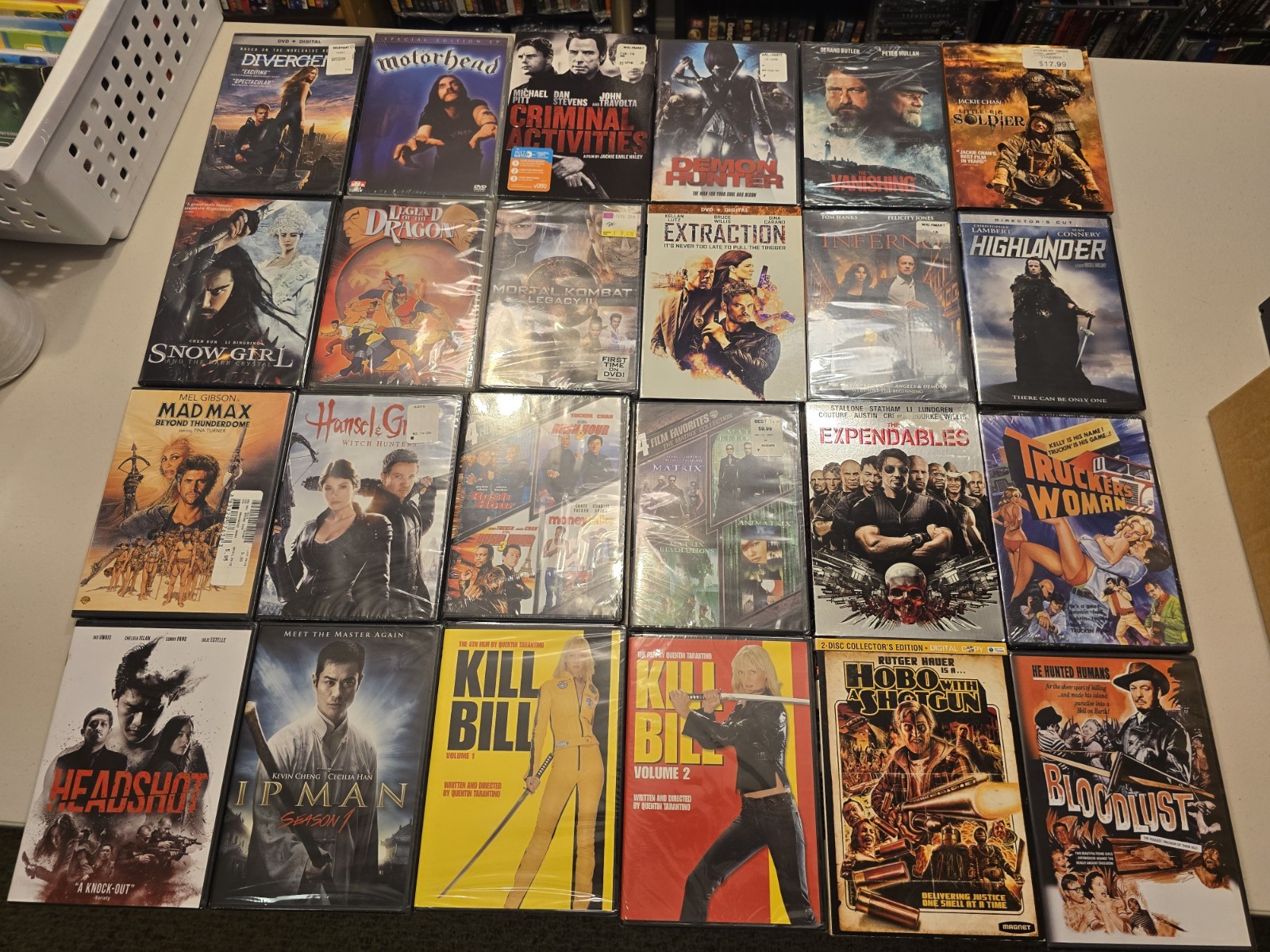 Huge Brand New Action Martial Arts Sword Fighting Dvd Lot of 24 Kill Bill Rush