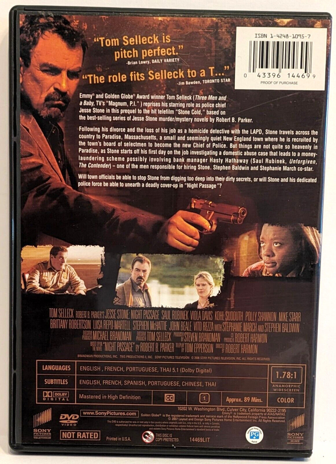 Jesse Stone: Night Passage – DVD – Anamorphic Widescreen 1.78:1 – 2006