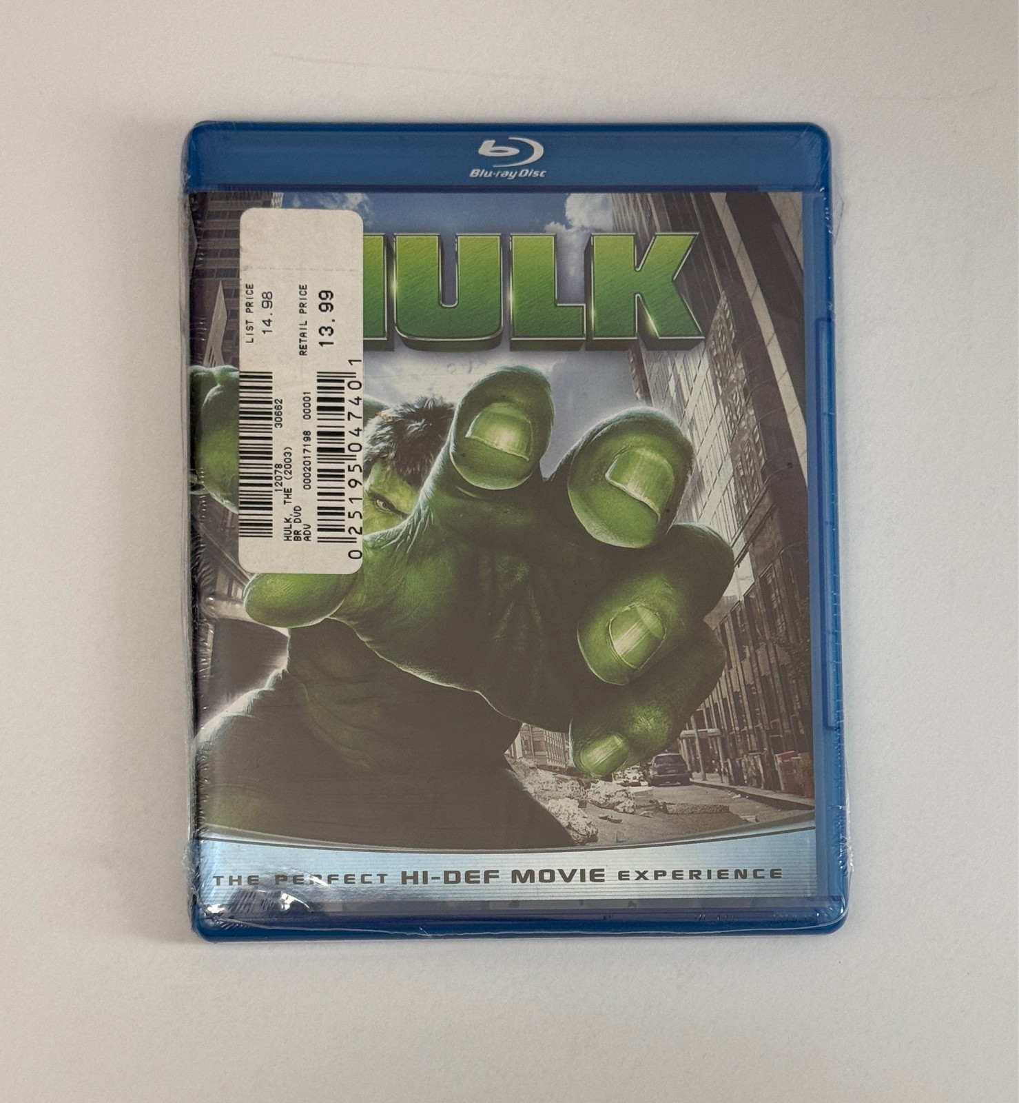 Hulk Blu-ray 2003 Ang Lee Eric Bana Marvel Sealed Brand New