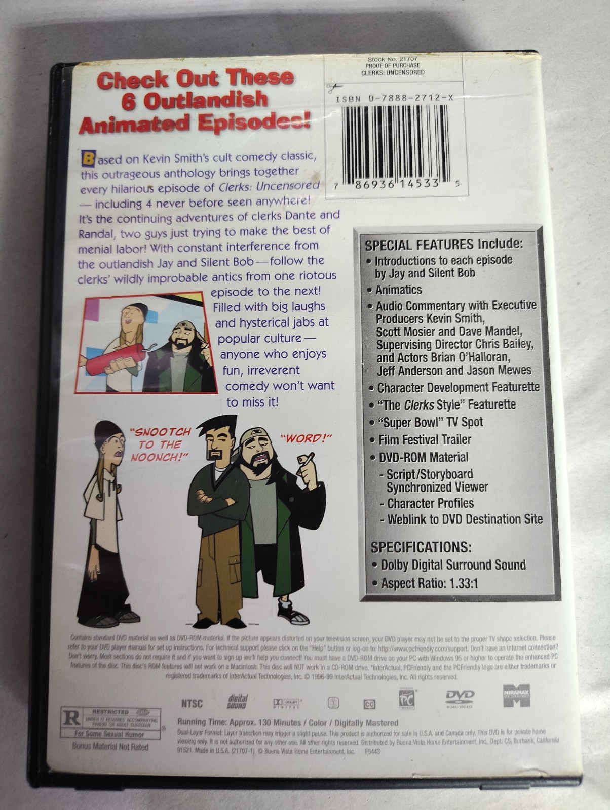 Clerks Uncensored – The Animated Series (DVD 2-Disc Set 2001)