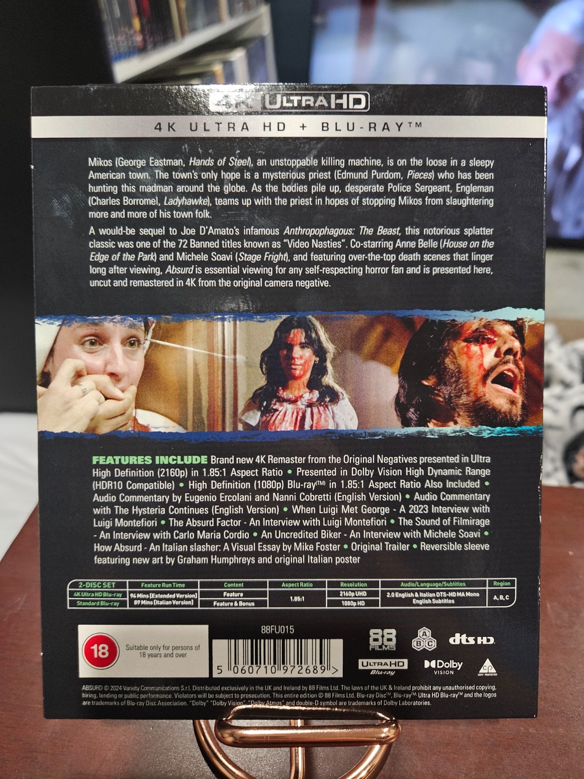 Absurd (1981) 4K UHD + Blu-ray | 88 Films (Region Free)