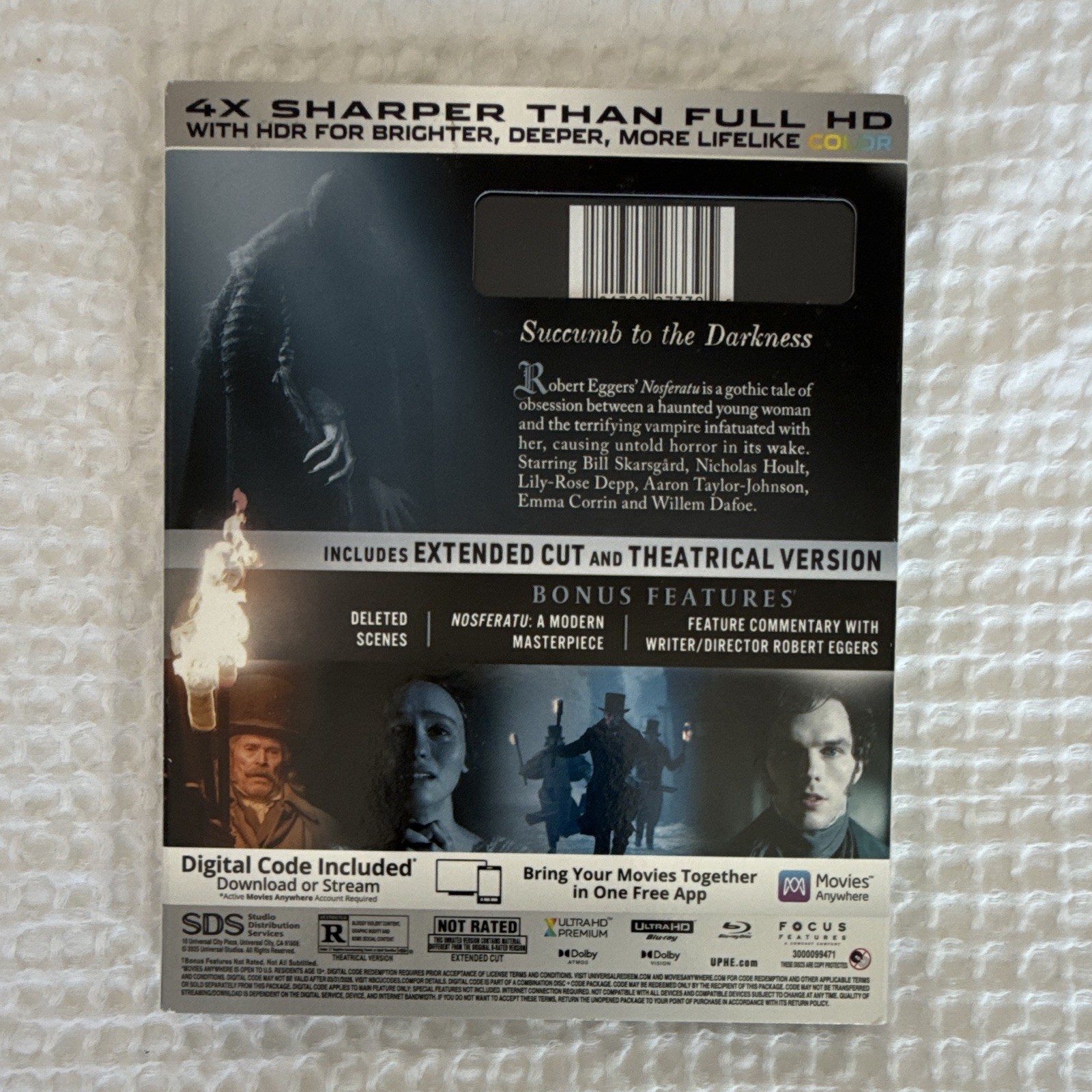Nosferatu (2024) Extended Cut 4K UHD + Blu-ray Focus Features Eggers Skarsgård