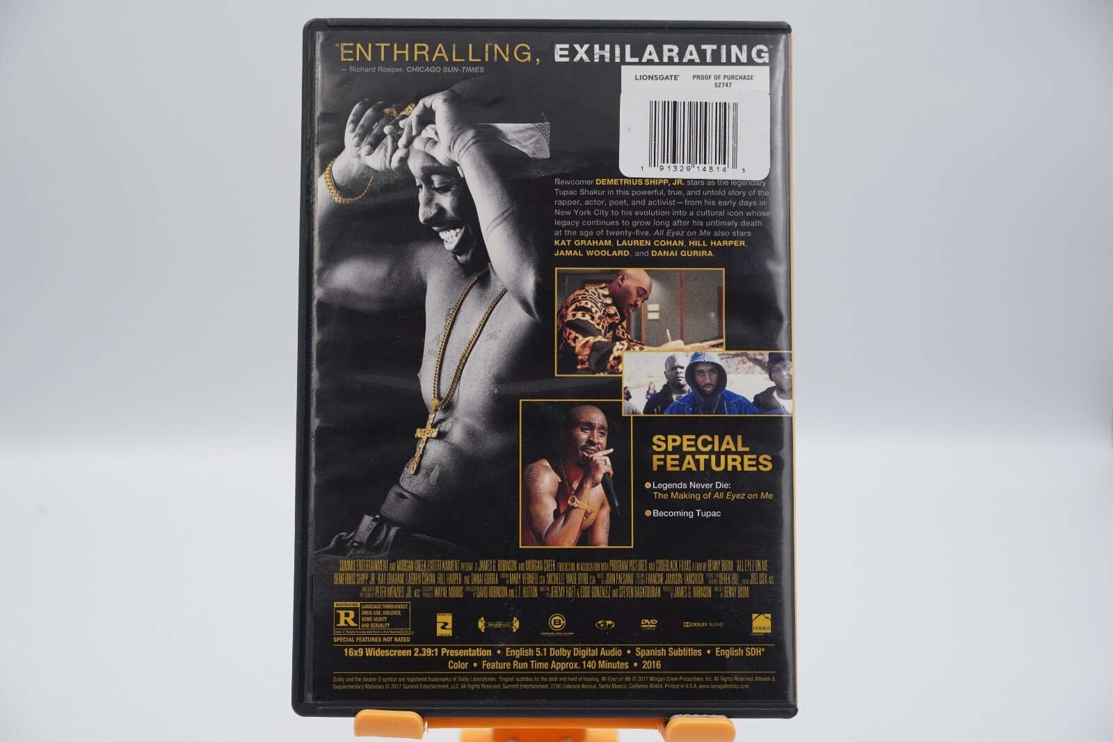 Tupac All Eyez Eyes On Me The Untold Story [DVD, R, 2016, Widescreen, 140 Min]