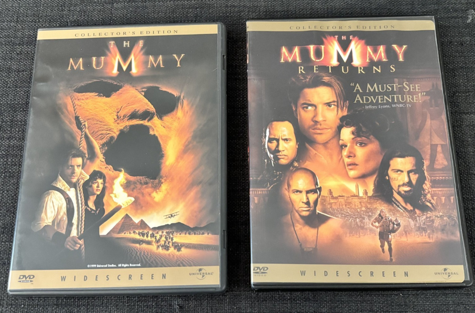 Vintage Universal Pictures The Mummy & The Mummy Returns DVD Bundle Like New
