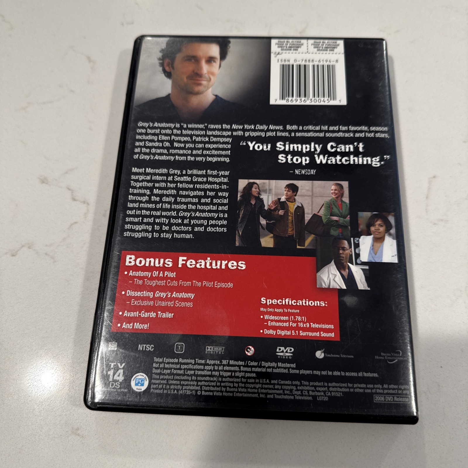 Greys Anatomy Seasons 1-3 1 2 3 DVD, 2006 TV Series Show Medical Drama McDreamy