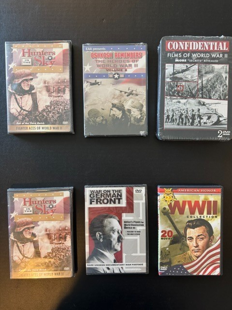 (6) DVD Collection World War Two (WW2) Movies/Documentaries – NEW