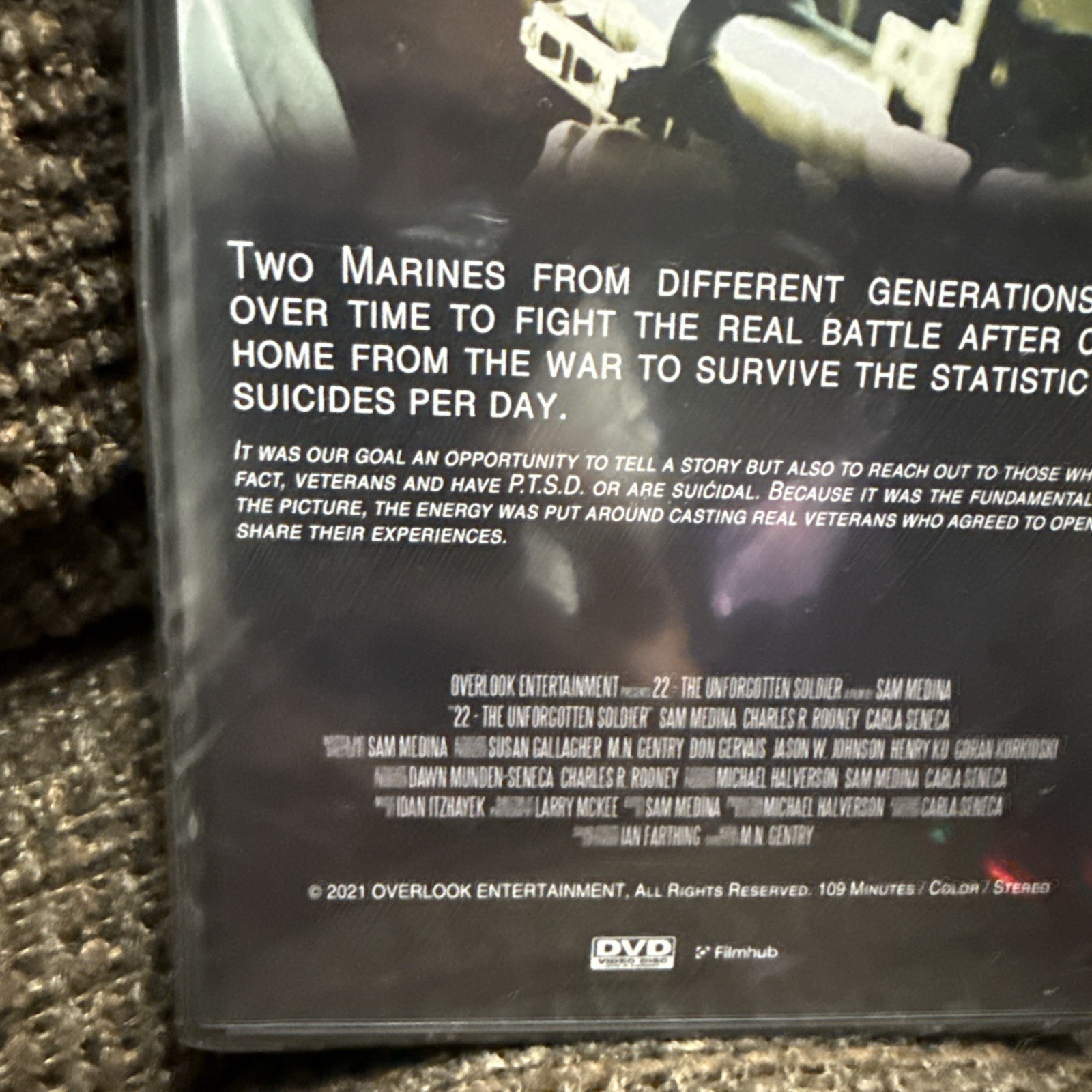 22: The Unforgotten Soldier DVD 2021 Marine Corp Movie Military US Marines PTSD