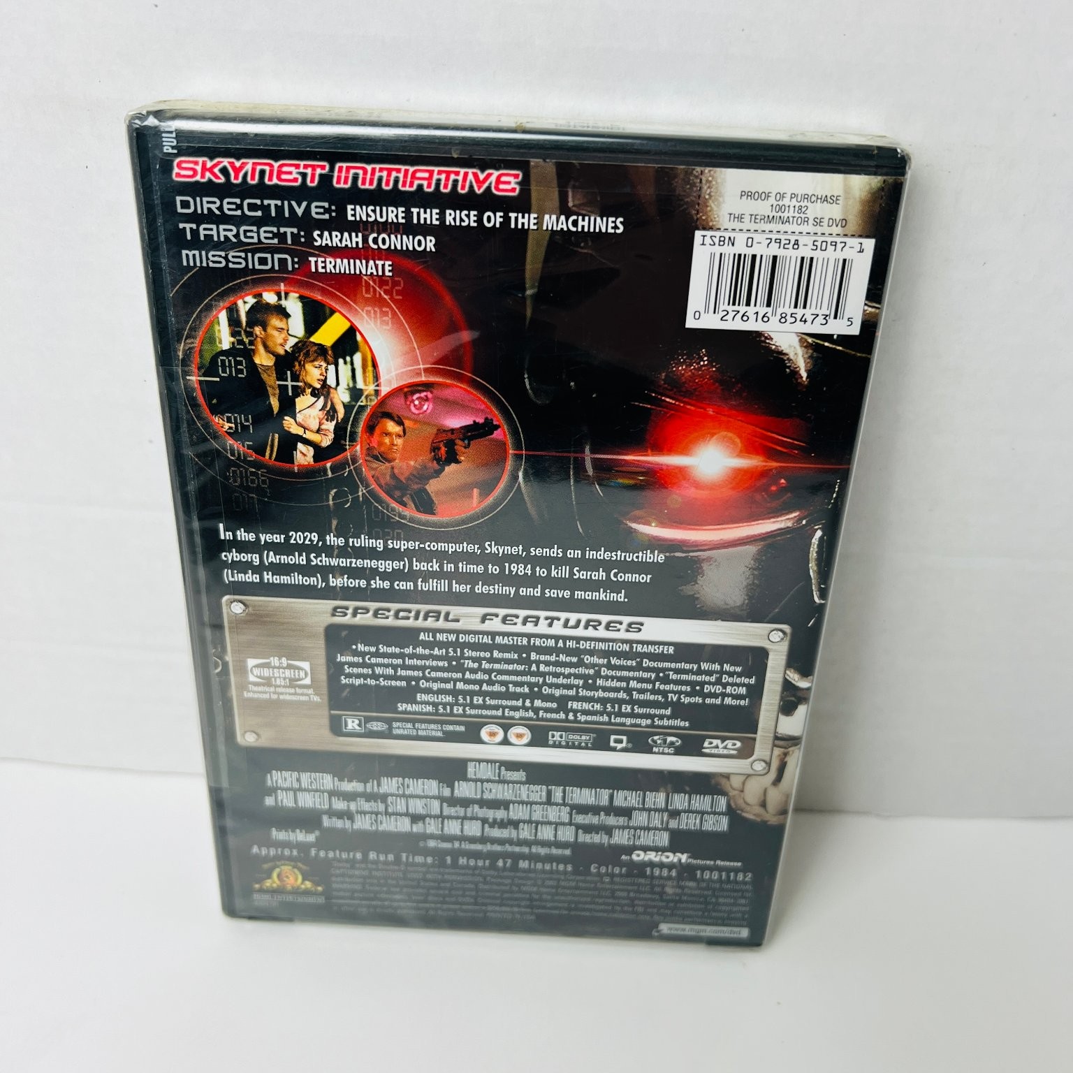 The Terminator DVD 1984 Special Edition Arnold Schwarzenegger James Cameron New