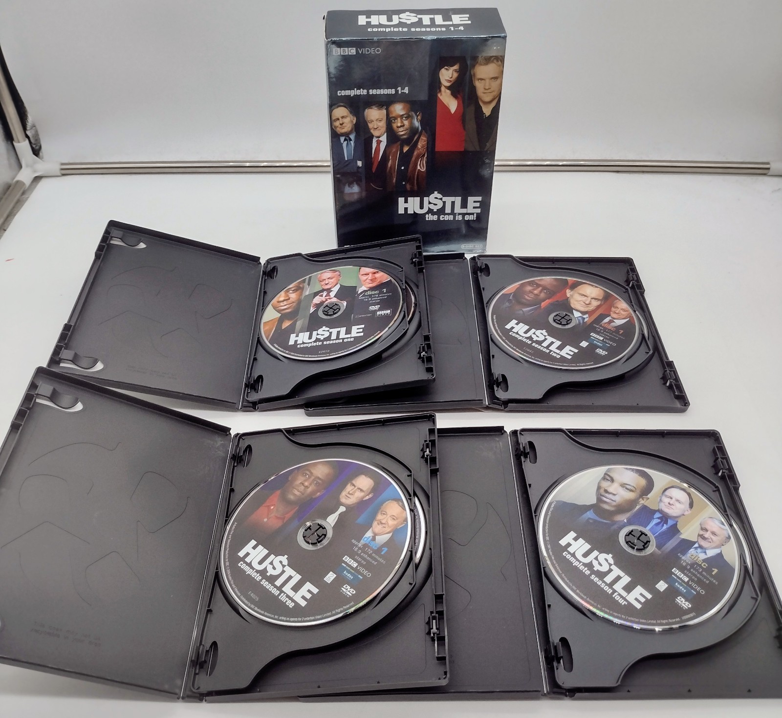 Hustle Complete Seasons 1-4 (2004–2007) BBC Crime Con Artist TV Series DVD
