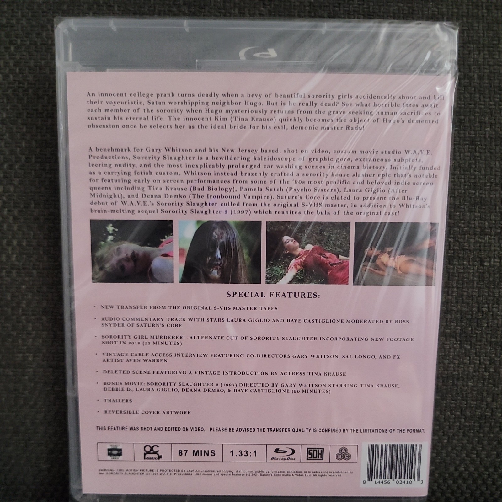 Sorority Slaughter Blu-ray 1994 Saturn’s Core Vinegar Syndrome OOP Slipcover NEW