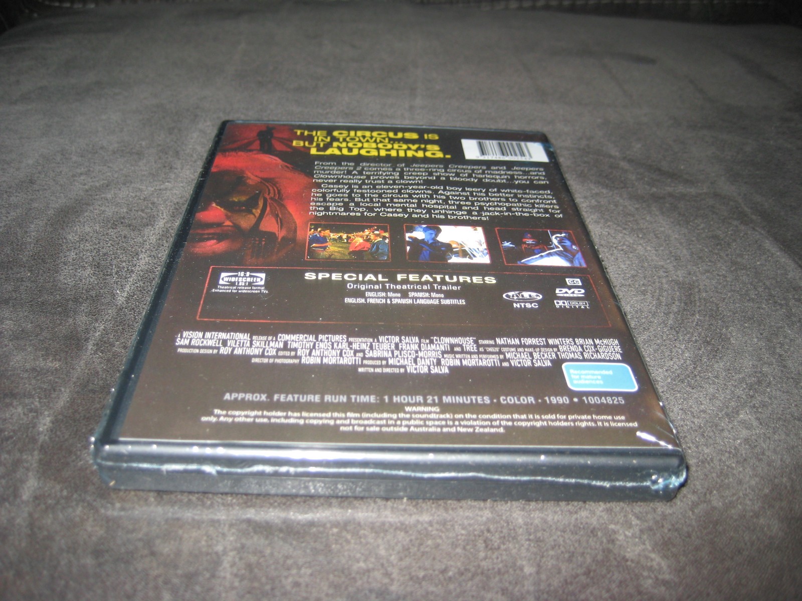 CLOWNHOUSE (DVD 1989 – 2003) BRAND NEW – WIDESCREEN – NOT RATED – HORROR