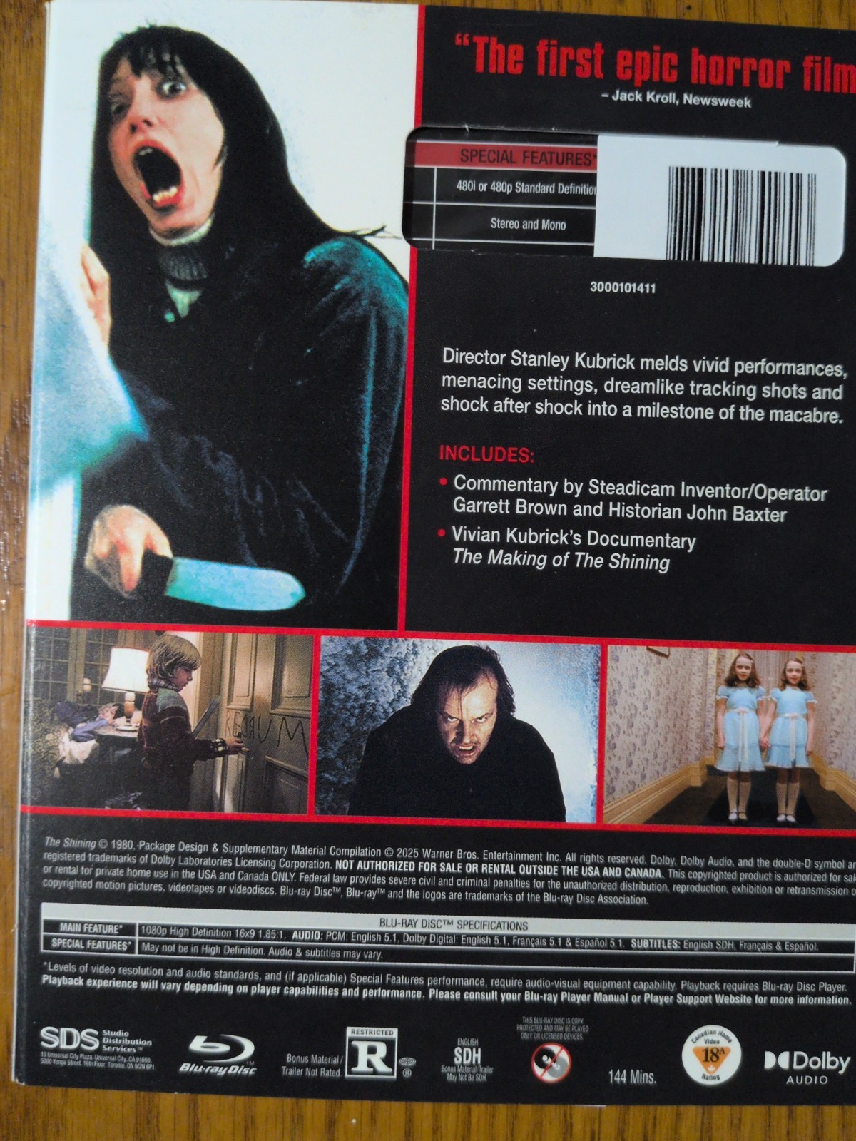 The Shining 1980 Blu-ray with Slipcover New Sealed Jack Nicholson Kubrick