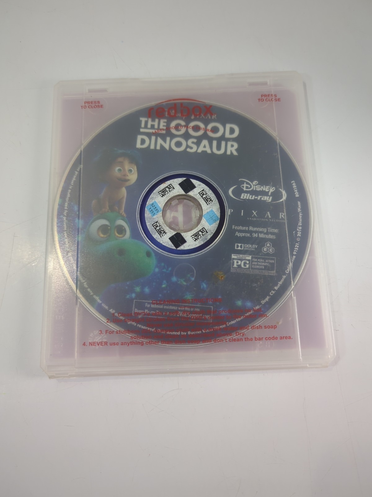 Disney Pixar Good Dinosaur Blu-Ray Movie Disc In Nostalgic Redbox Case 🦕