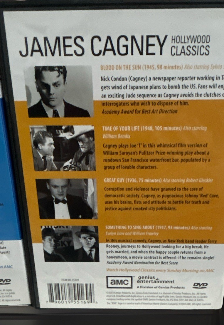 AMC Hollywood Classics 3 DVD Lot Cary Grant Gary Cooper James Cagney Films