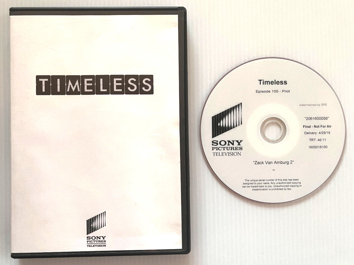 TIMELESS DVDr pilot 2006 Goran Visnjic Abigail Spencer Sony NBC OOP RARE