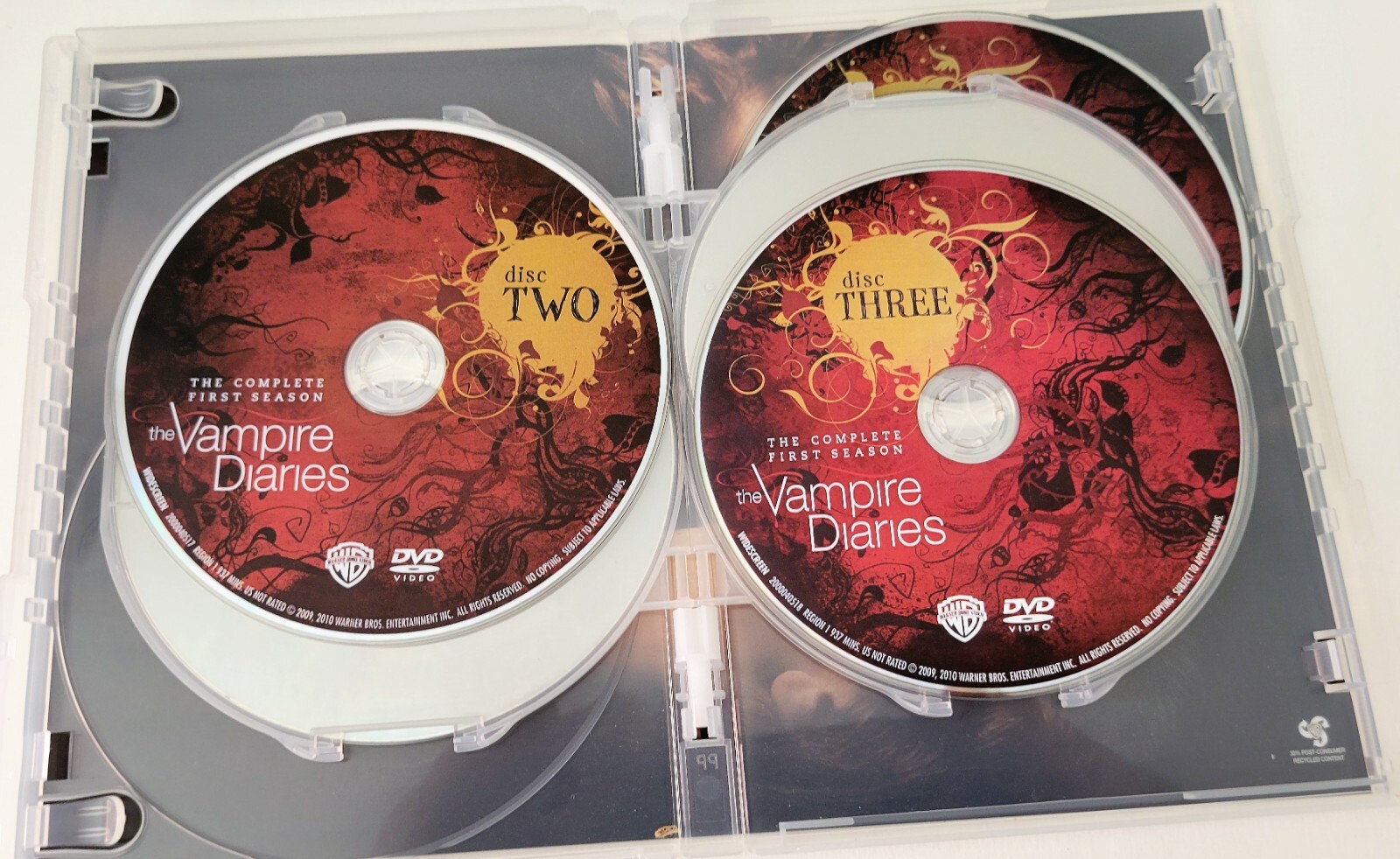 The Vampire Diaries: The Complete First Season (DVD, 2010, 5-Disc Set) Pre-owned