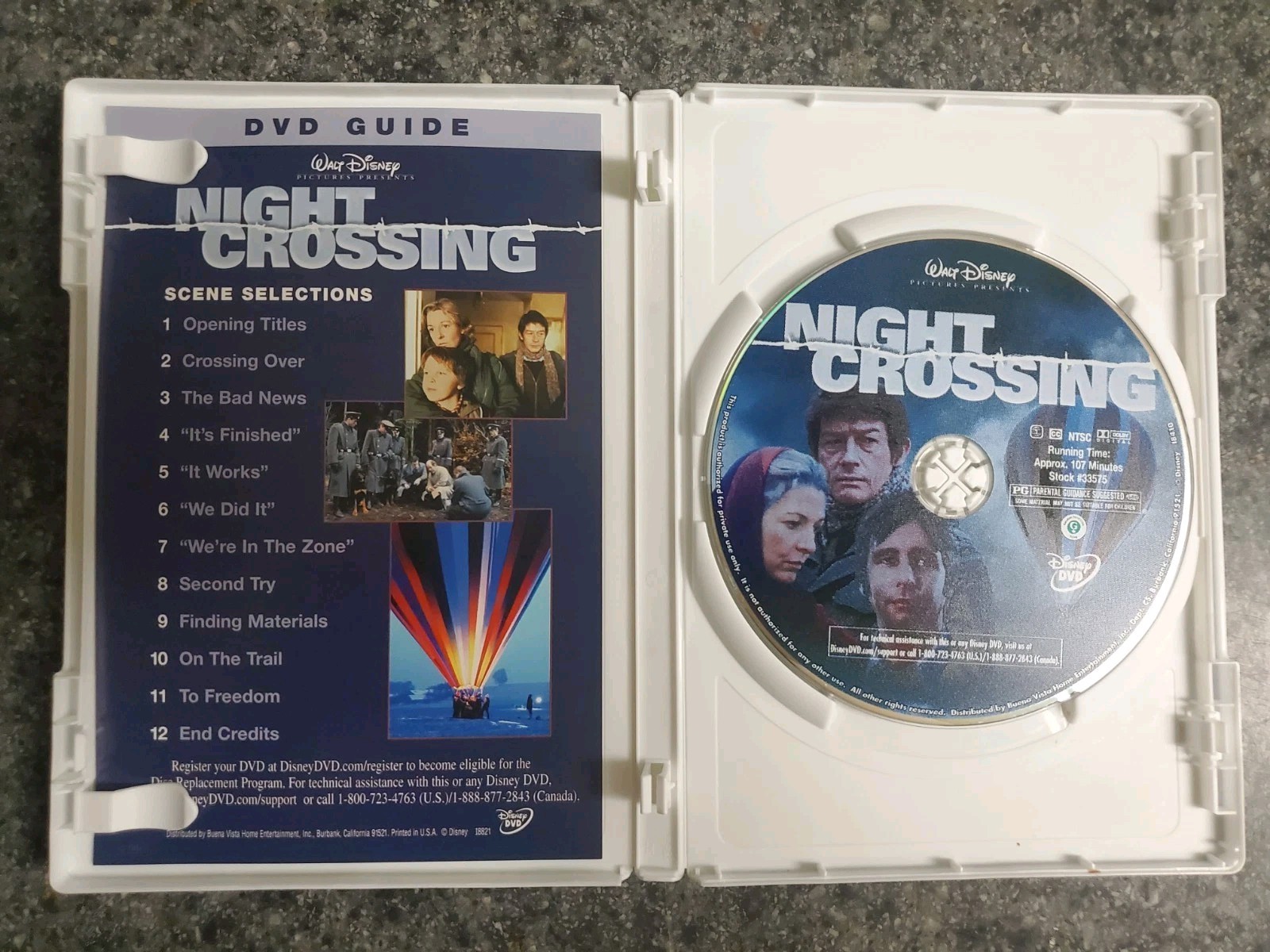 Night Crossing (DVD) John Hurt Jane Alexander VIEWED ONCE RARE OOP W/INSERT
