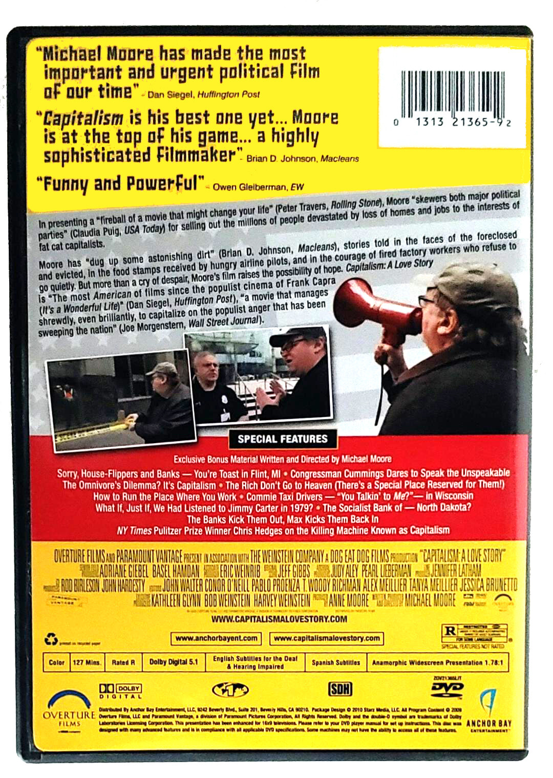 Capitalism: A Love Story [DVD] Widescreen, 2009, Starz / Anchor Bay – VERY GOOD