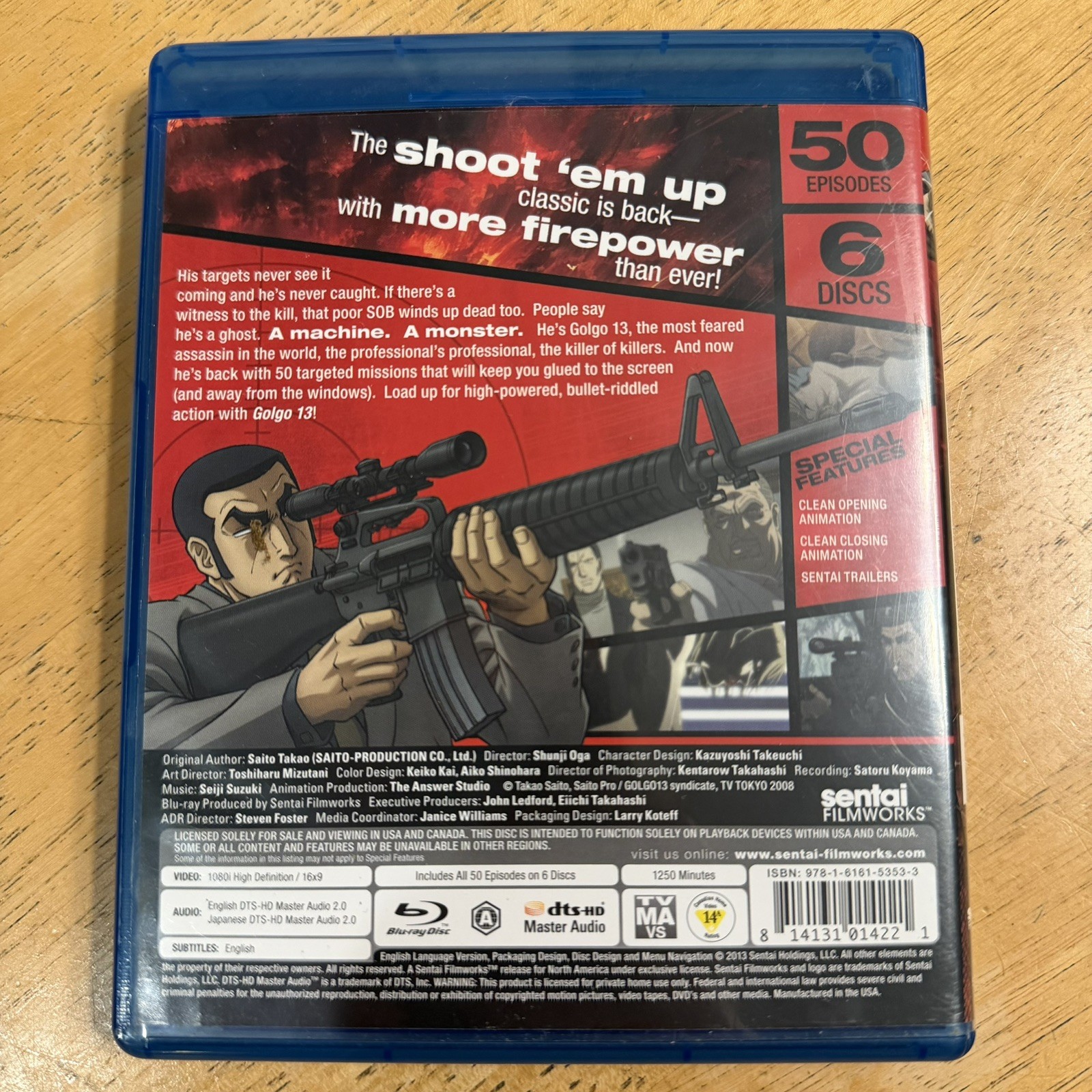 Golgo 13: Complete Collection / TV Series (Blu-ray) 6 Discs, Sentai Filmworks