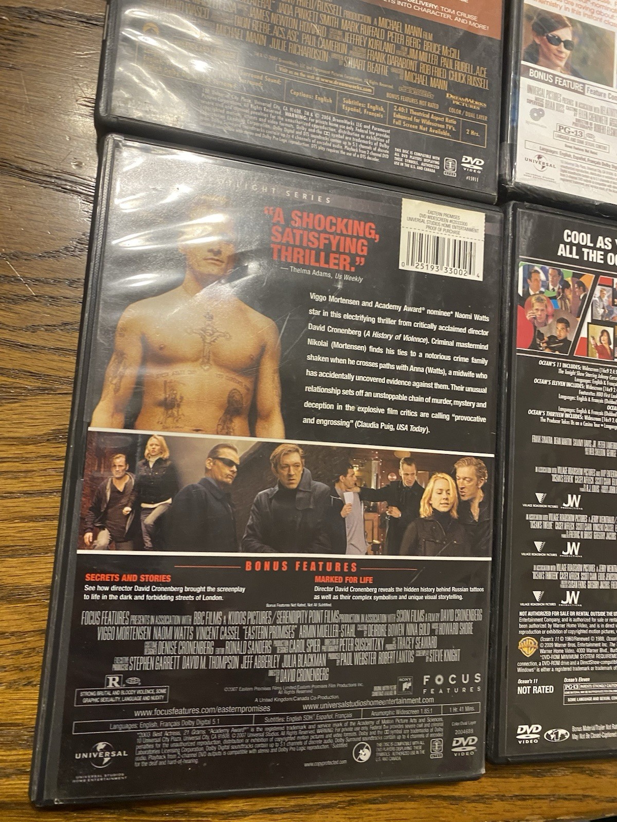 Thriller Crime Dvd Lot Eastern Promises David Cronenberg Collateral Michael Mann
