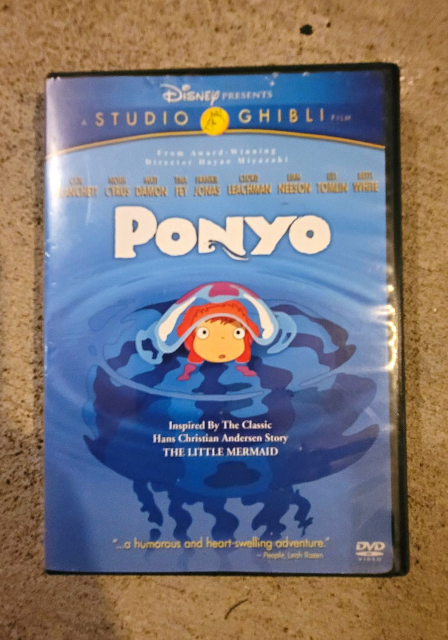 Disney Ponyo DVD – Studio Ghibli Animation, G, Director Hayao Miyazaki