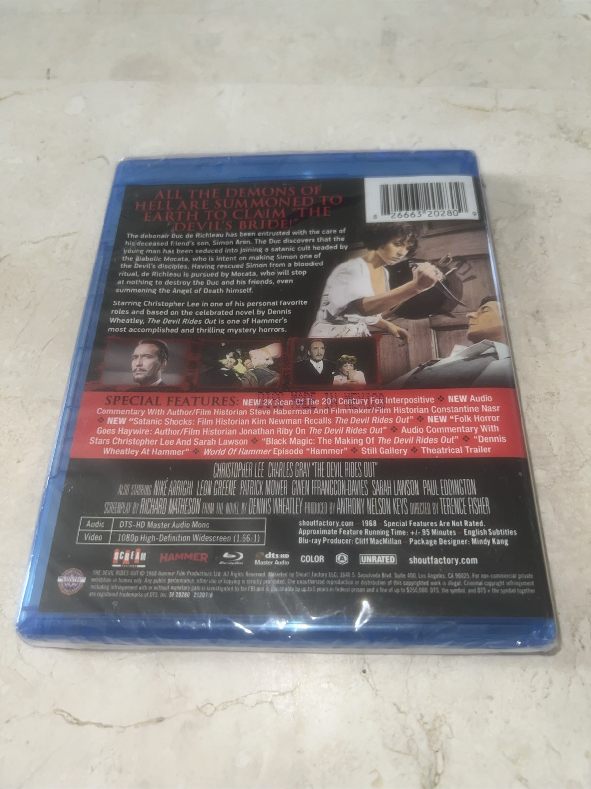 THE DEVIL RIDES OUT New Sealed Blu-Ray Hammer Films Christopher Lee